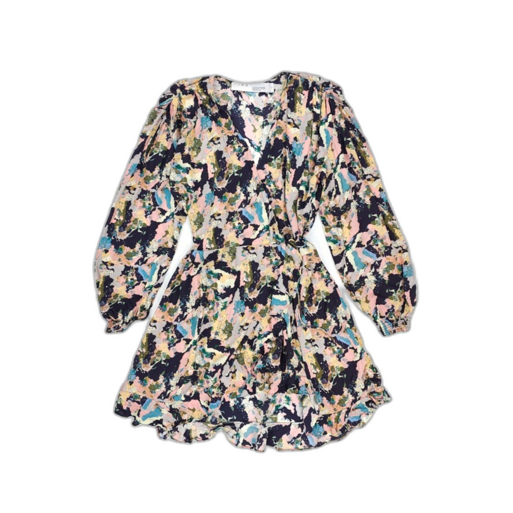 IRO Bloomy Wrap Dress Floral French Girl Modest Feminine Soft Girl Romantic Boho